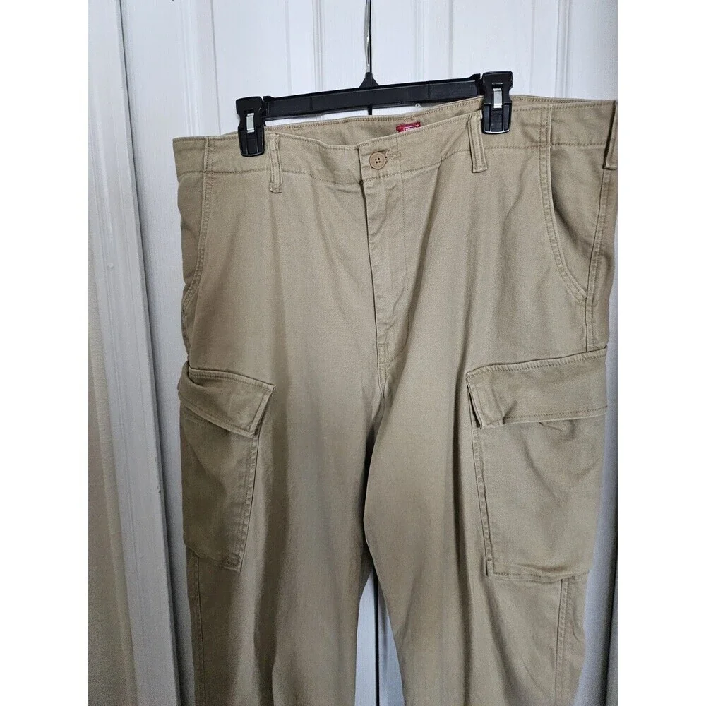 Levi’s XX Cargo Taper Pants Men 40x30 Khaki Beige Utility Workwear Pockets.